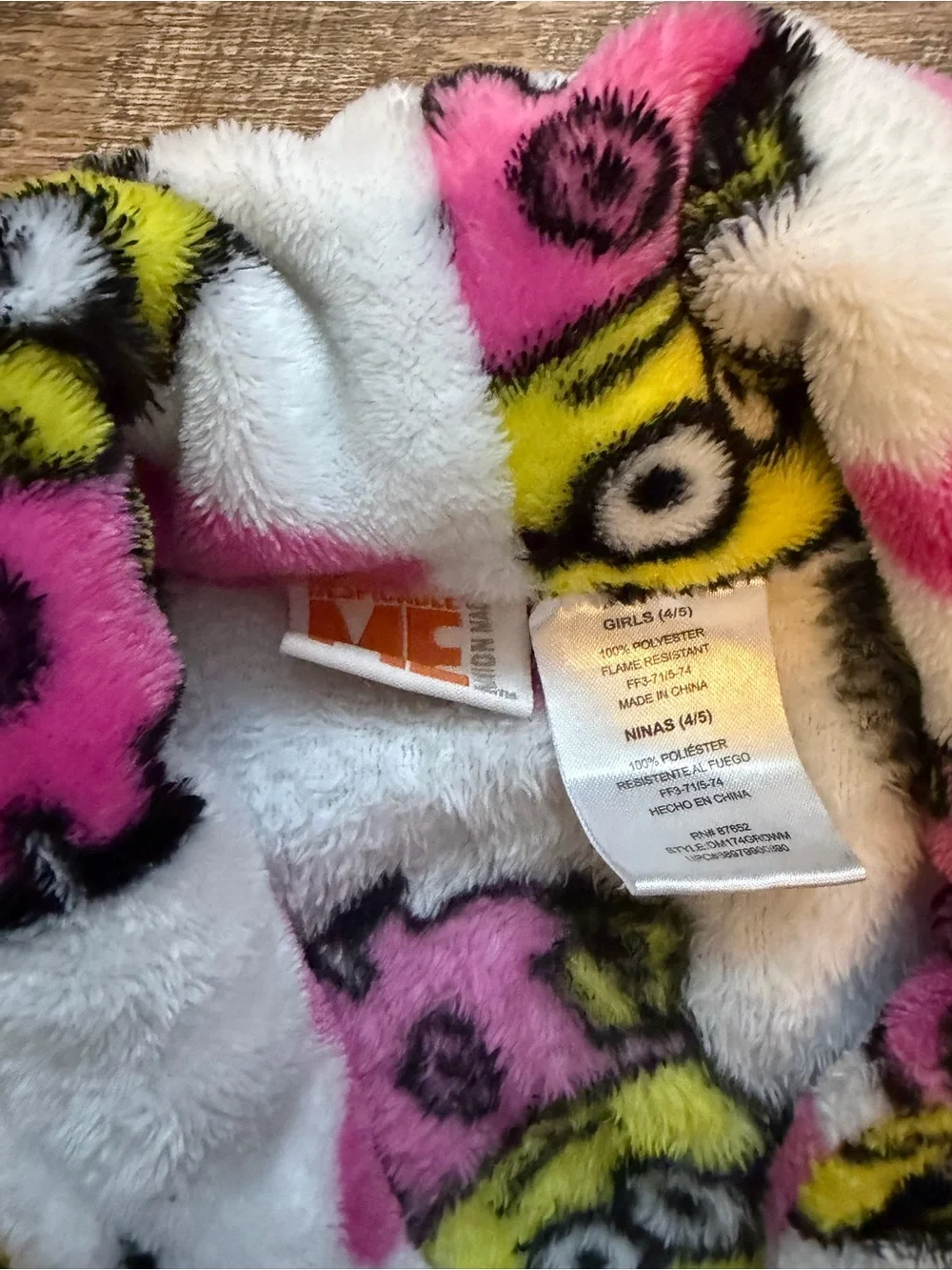 Despicable Me Girls Robe 4/5 T